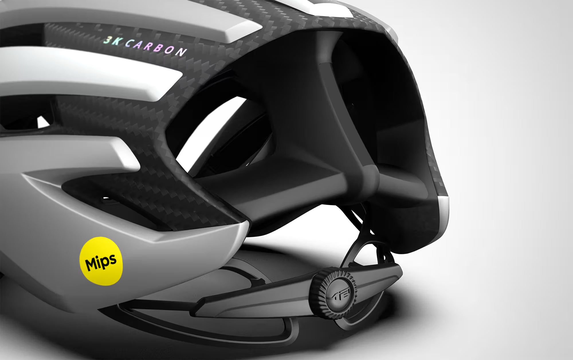 Casco de Bicicleta Met Trenta 3K Carbon Mips Ce White Silver Matt