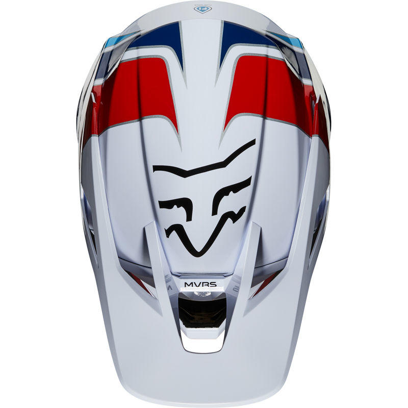 Casco Moto V3 Durven Blanco/Rojo/Azul Fox