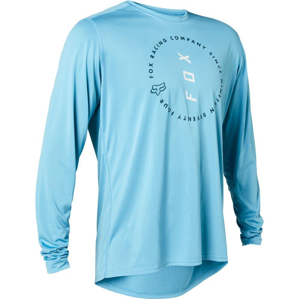 Polera Bicicleta Ranger Manga Larga Vert Azul Fox