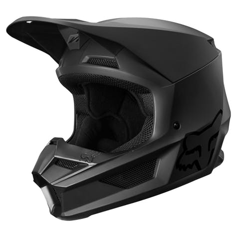 Casco Moto Niño V1 Negro Matte Fox - Rideshop