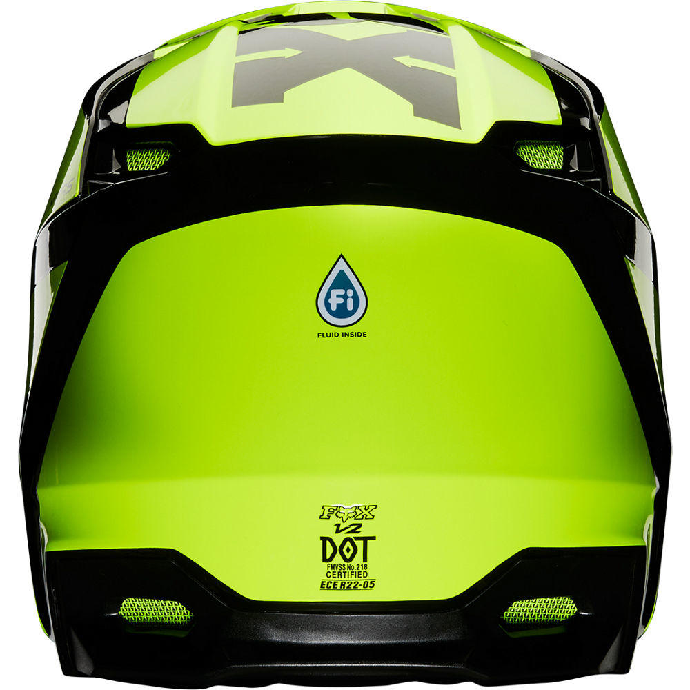 Casco Moto Niño V2 Hayl Amarillo Fox