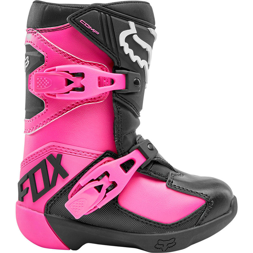 FOX Botas Moto Infantil Comp K Negro/Rosado - Rideshop