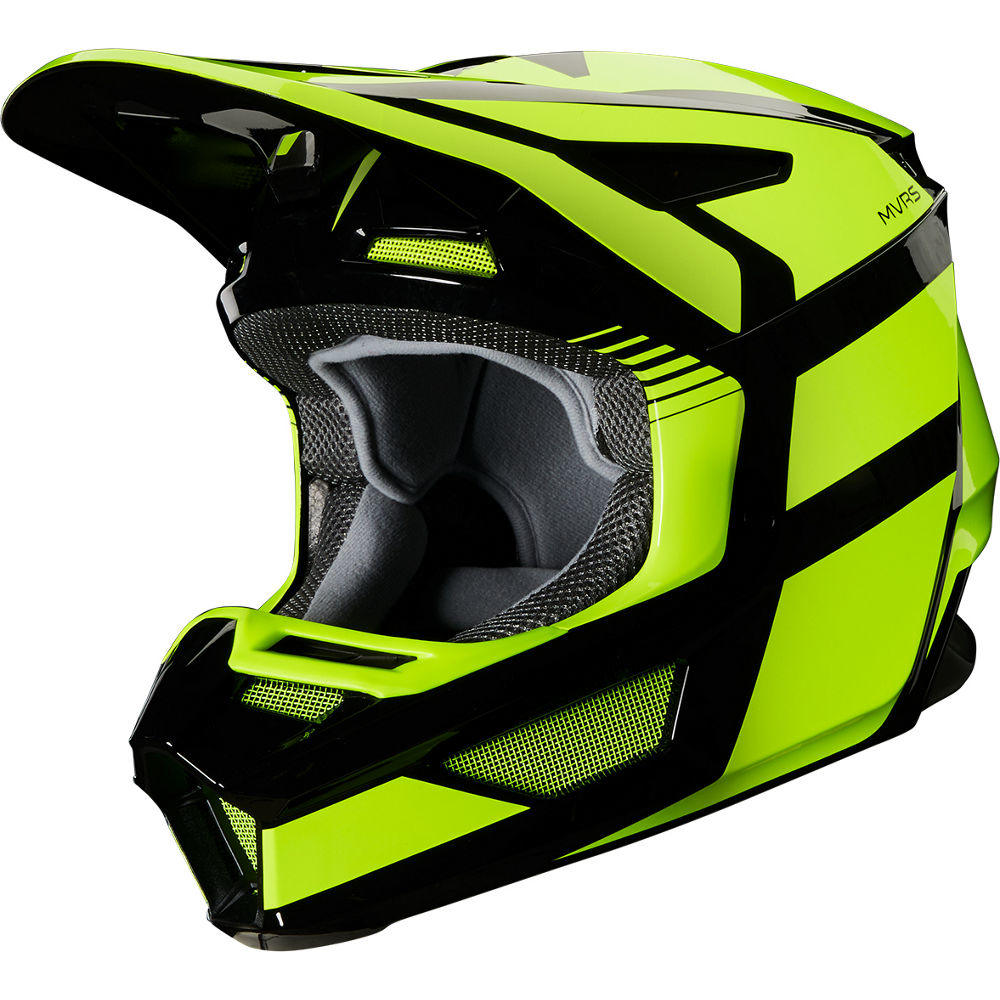 Casco Moto Niño V2 Hayl Amarillo Fox