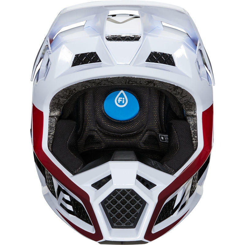 Casco Moto V3 Durven Blanco/Rojo/Azul Fox