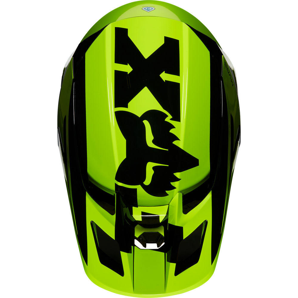 Casco Moto Niño V2 Hayl Amarillo Fox