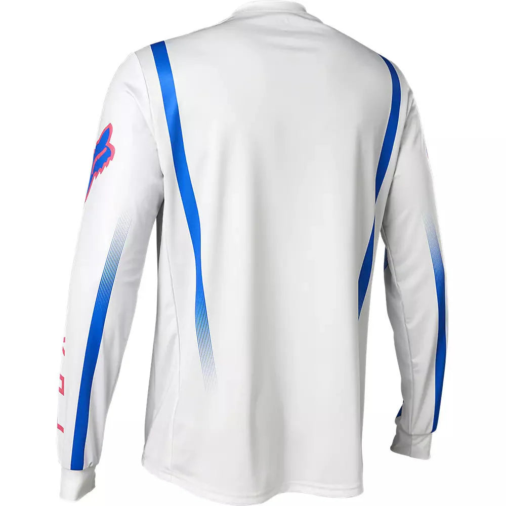 Polera Bicicleta Fox Ranger Race Spec Manga Larga Blanco/Gris
