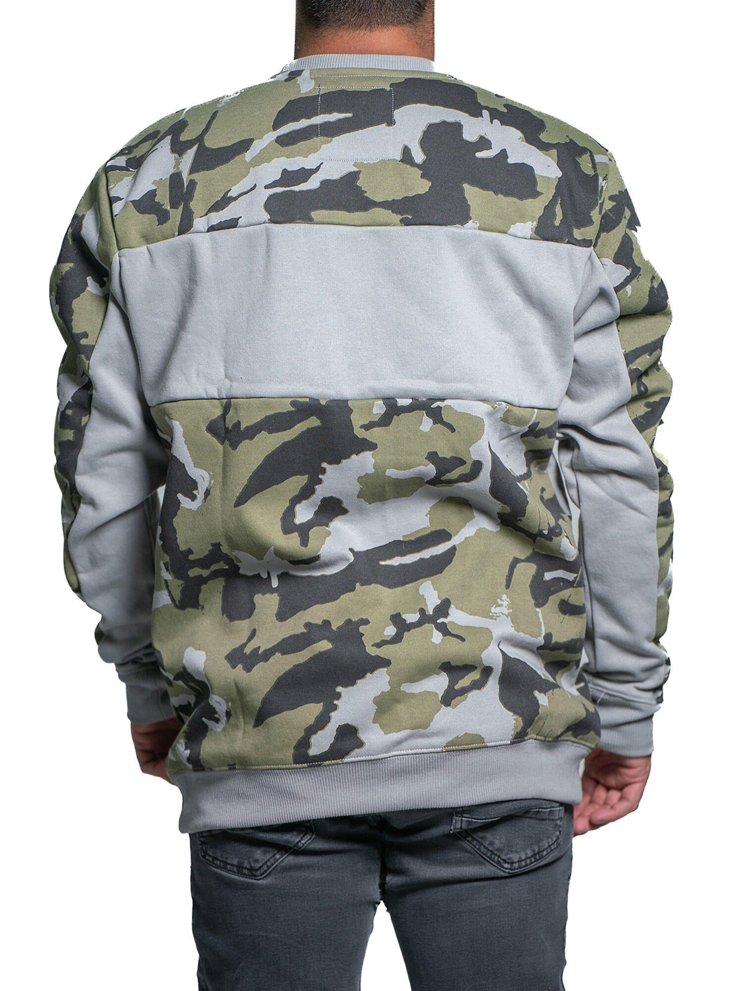 Poleron Lifestyle Refract Crew Negro Fox