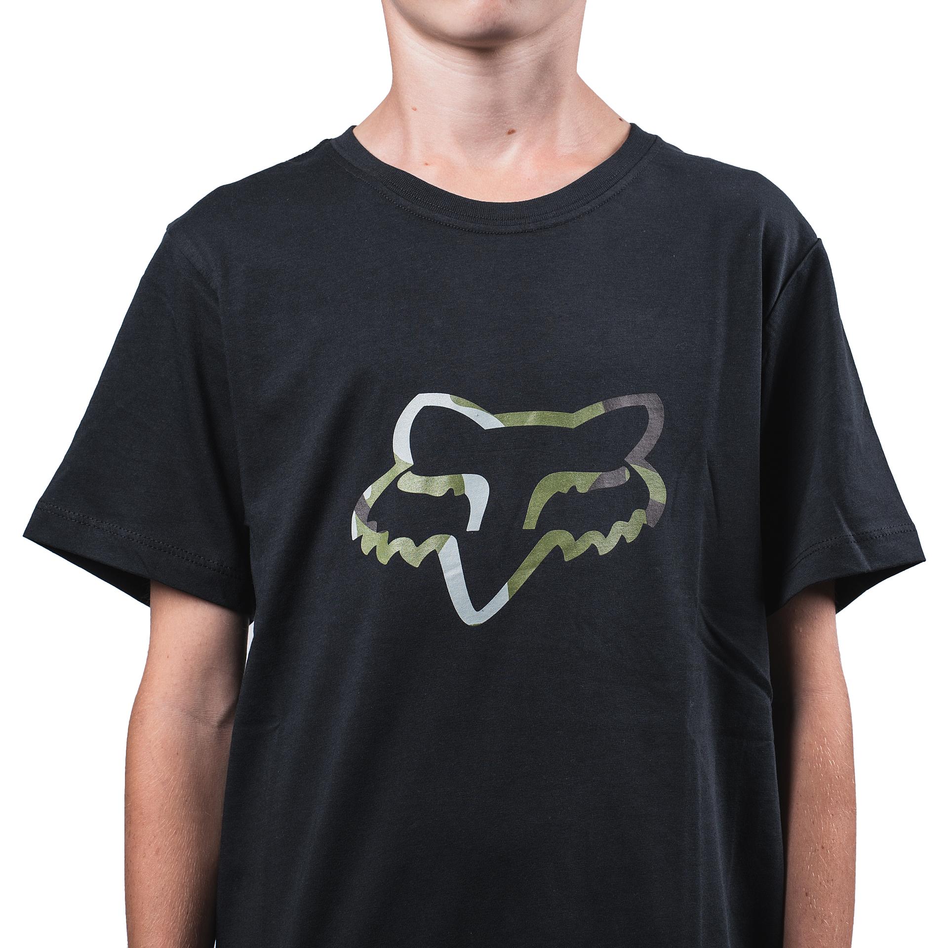 Polera Lifestyle Niño Legacy Head Camo Negro Fox