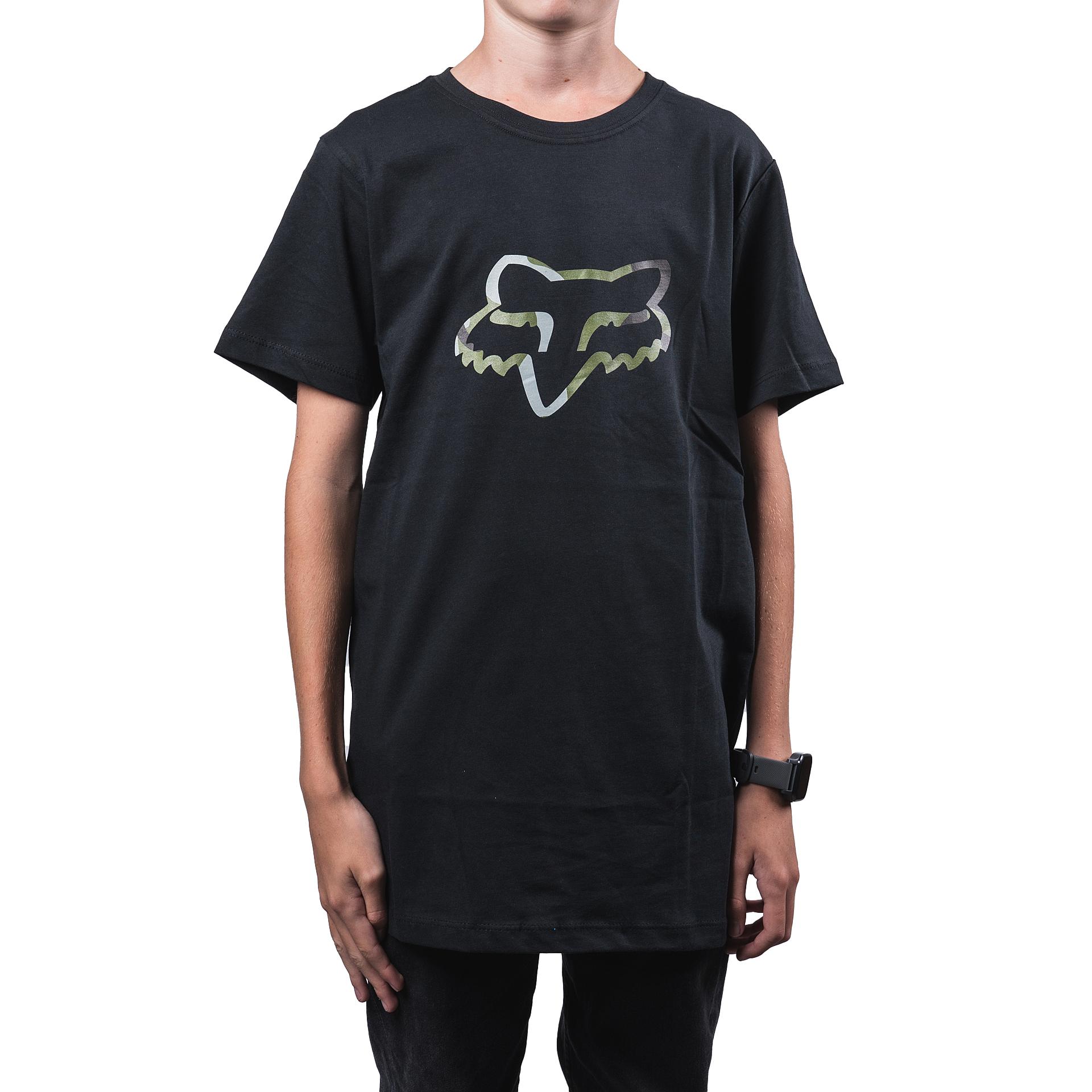 Polera Lifestyle Niño Legacy Head Camo Negro Fox