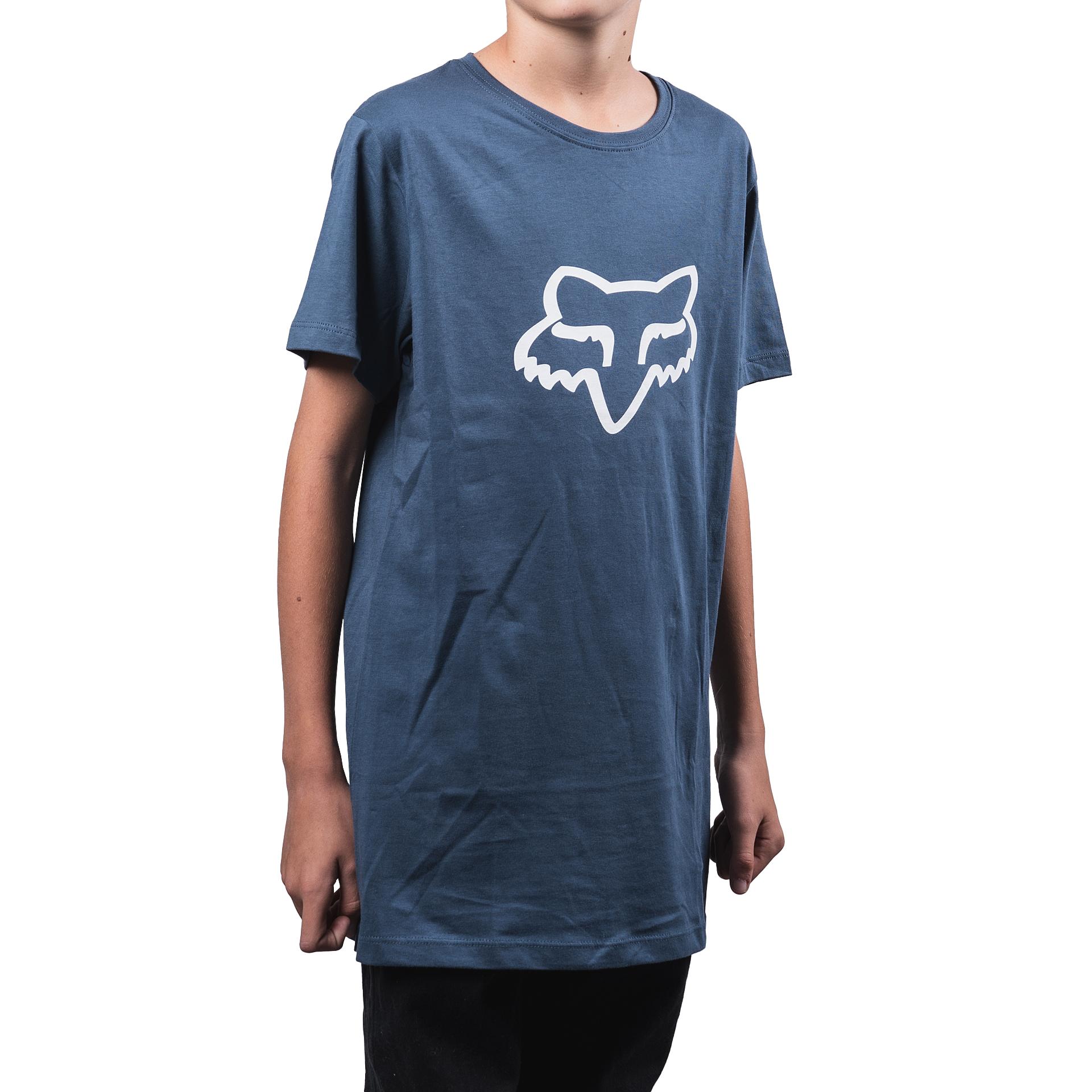 Polera Lifestyle Niño Legacy Head Azul/Blanco Fox