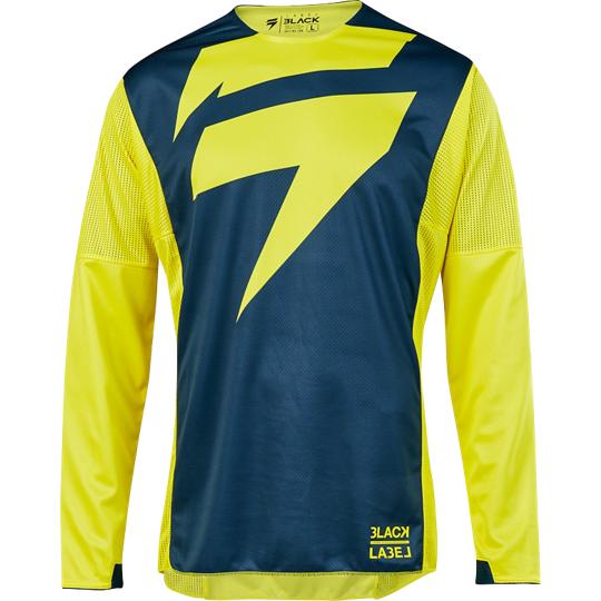 Polera Moto Black Mainline Amarillo Azul Shift