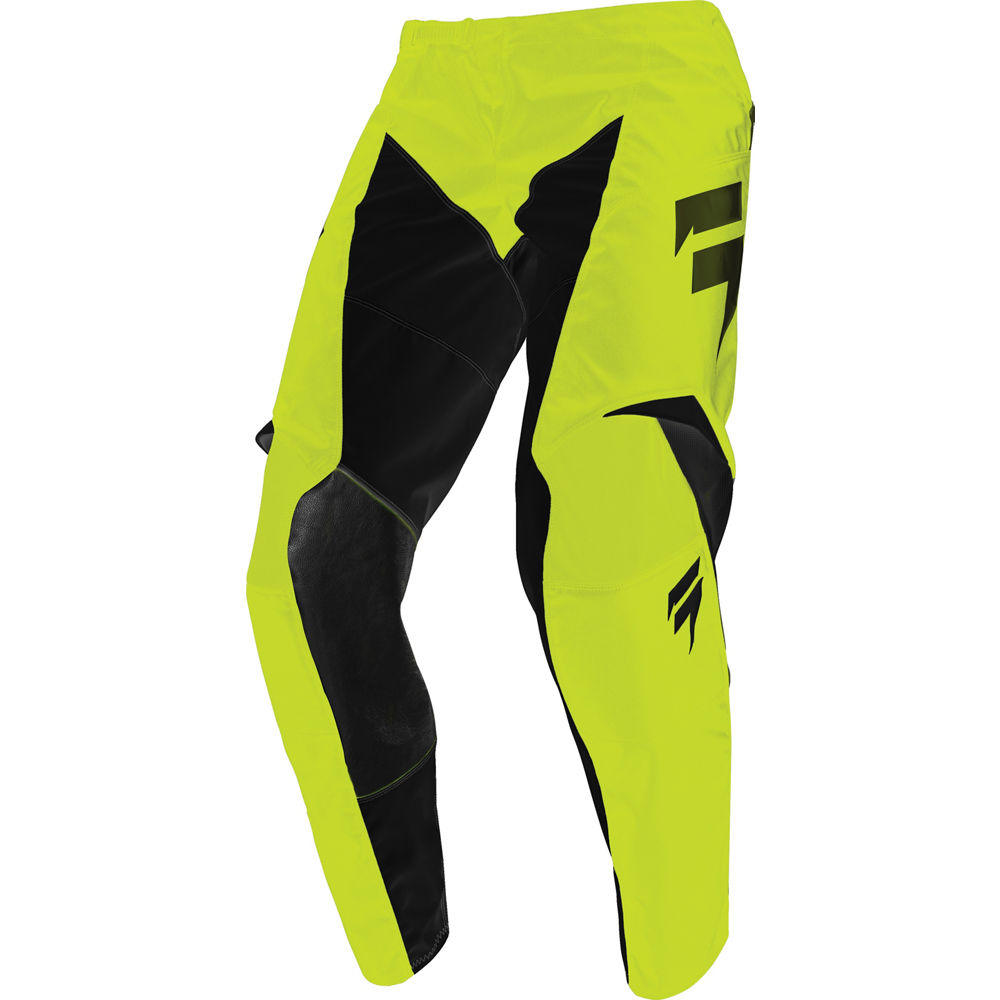 Pantalon Moto Niño White Race Amarillo Fluor Shift