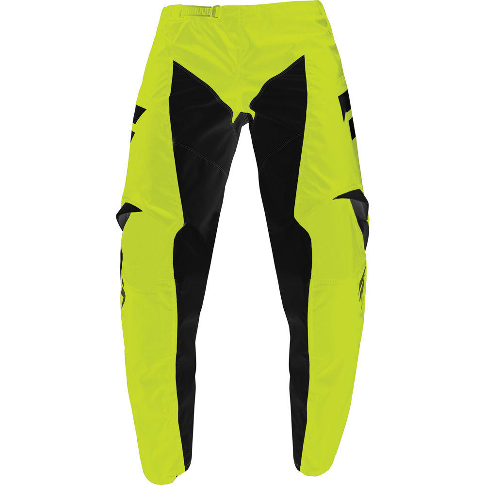 Pantalon Moto Niño White Race Amarillo Fluor Shift