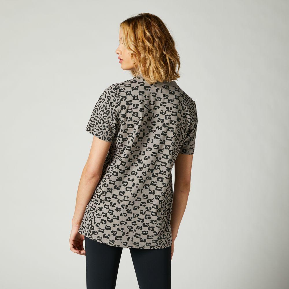 Polera Lifestyle Mujer Cheetah Check Gris Fox