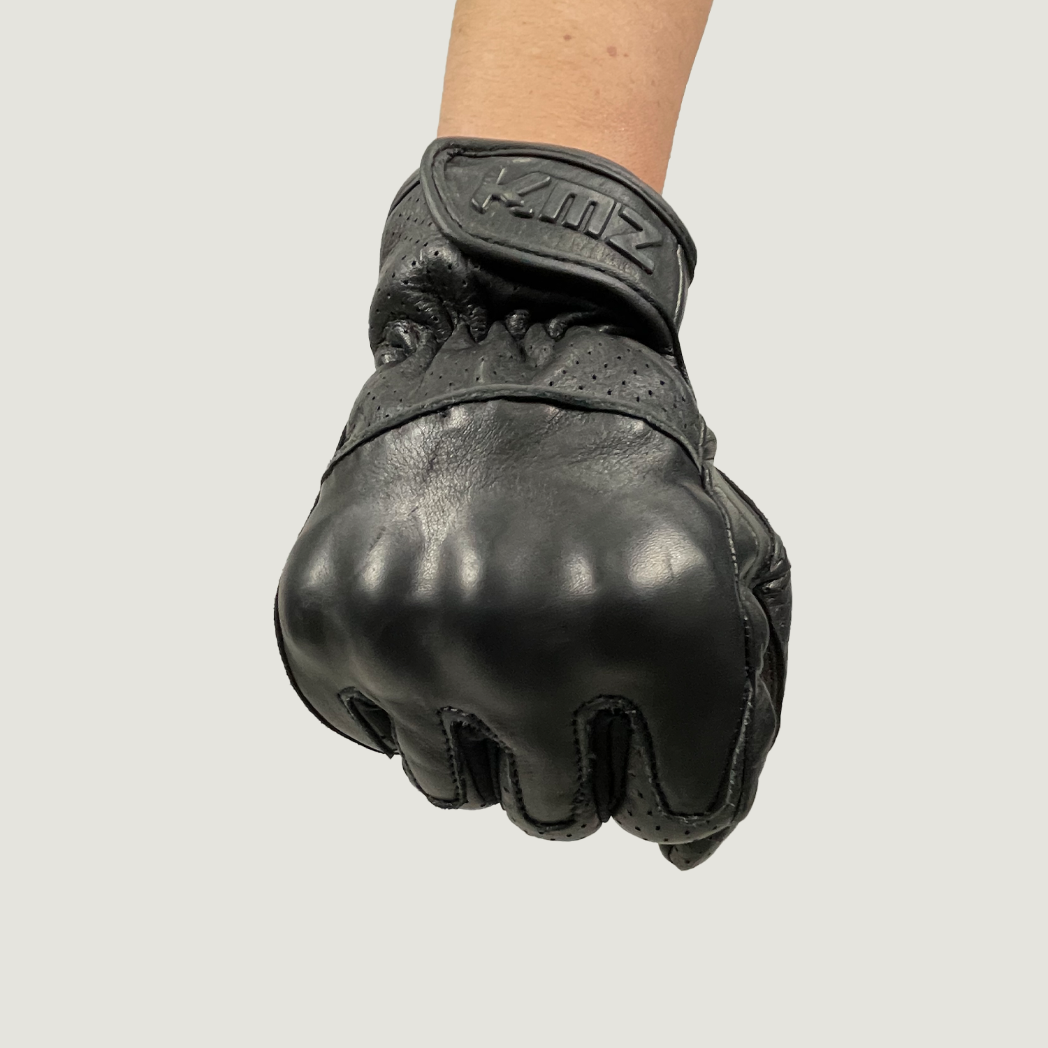 Guantes Moto Calle Cuero Negro