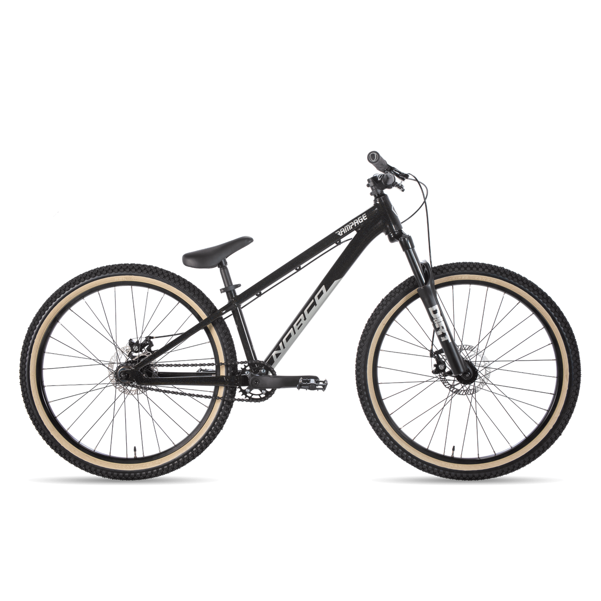 Cuadro Bicicleta Rampage 2 Dirt Aro 26" Negro/Plata Norco