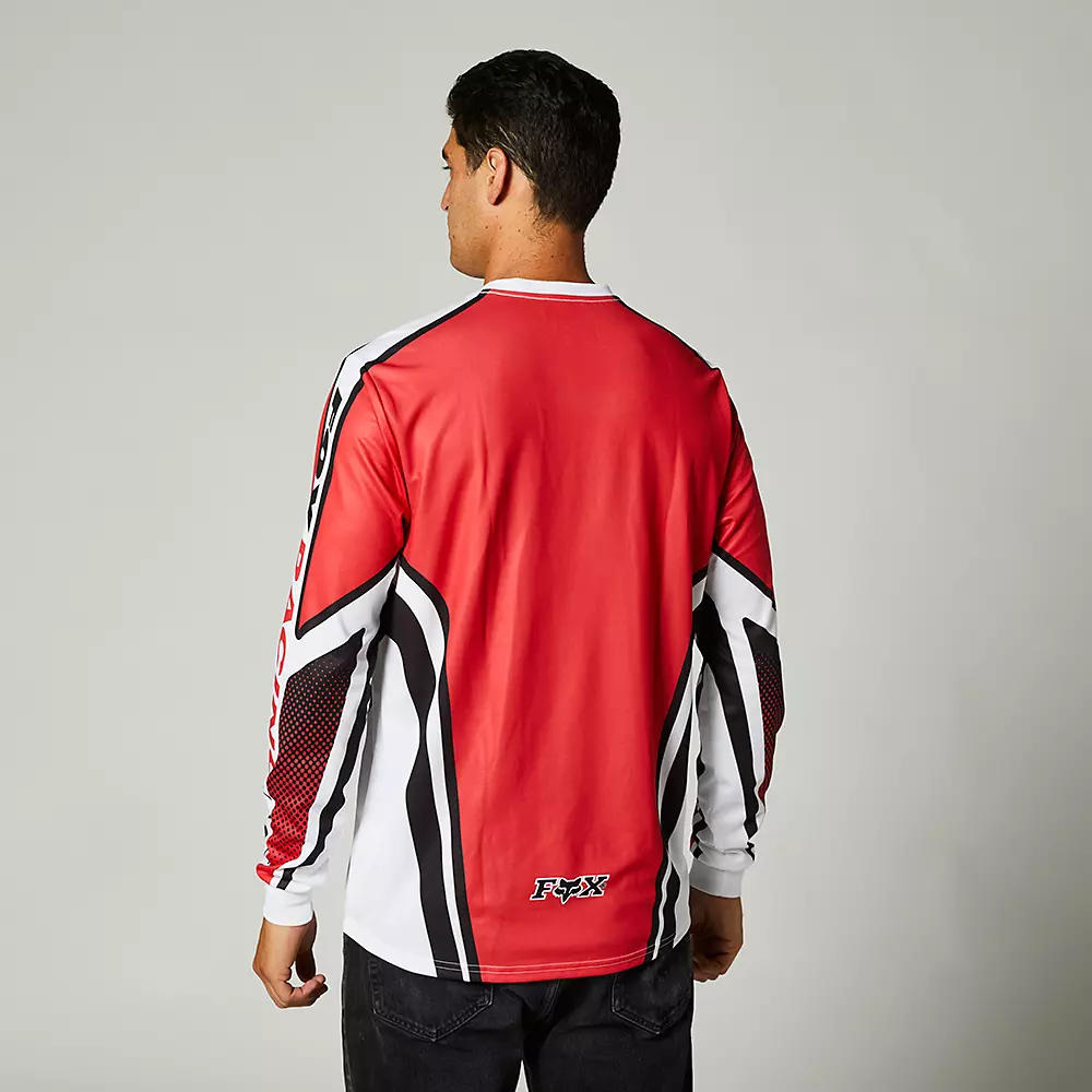 Polera Lifestyle Manga Larga Octaine Rojo Fox