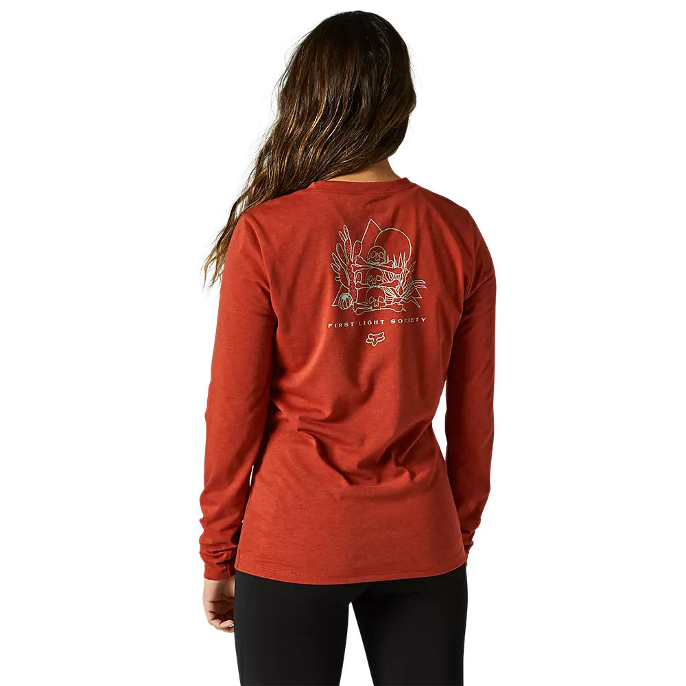 Polera Lifestyle Mujer Snipper Manga Larga Rojo Fox