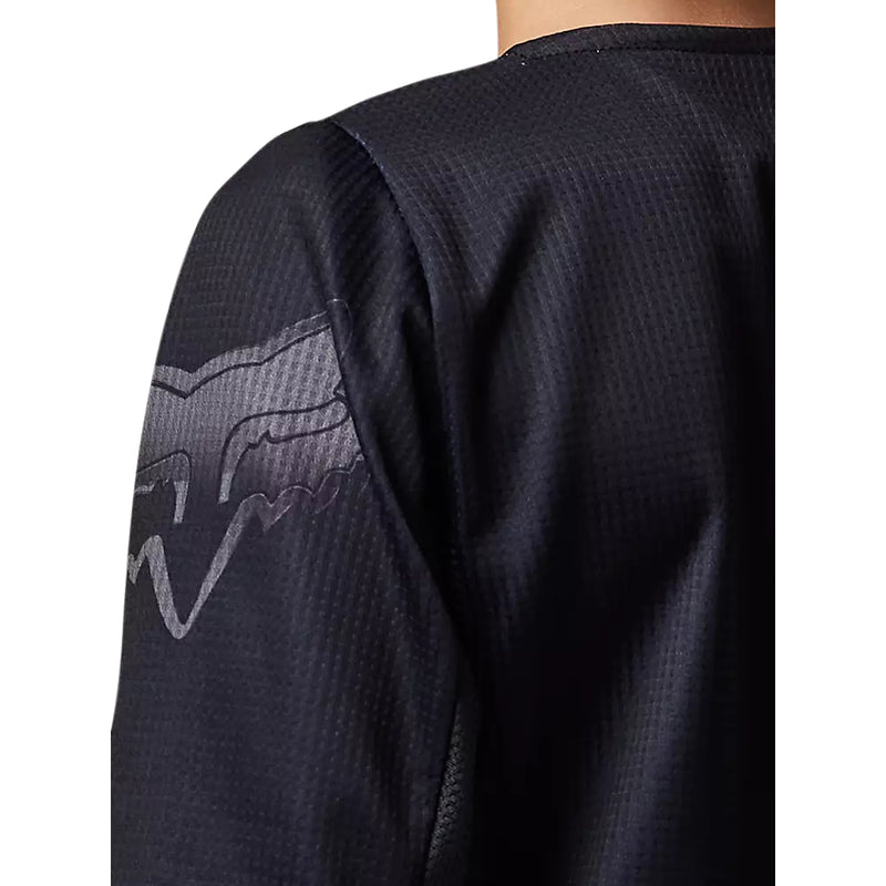 Polera Moto Niño 180 Blackout Negro Fox - Rideshop