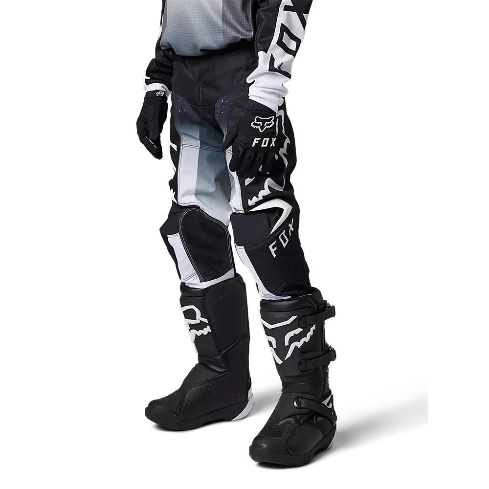 Pantalon Moto Niño 180 Leed Negro/Blanco Fox