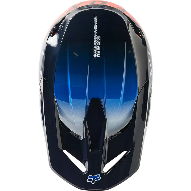 Casco Moto V1 Toxsyk Azul/Naranjo Fox - Rideshop