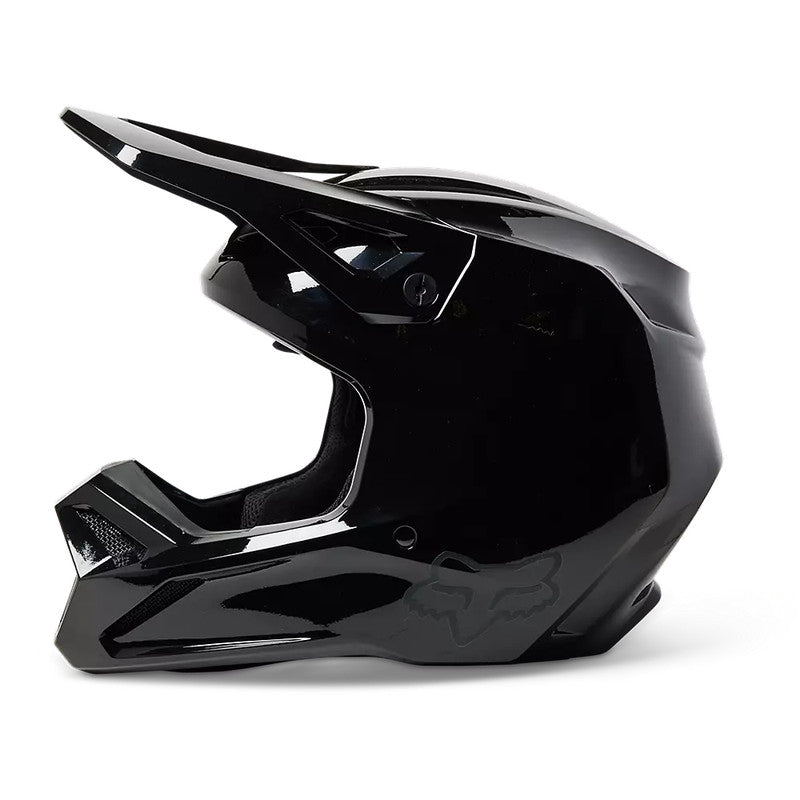 Casco Moto V1 Solid Negro Fox - Rideshop