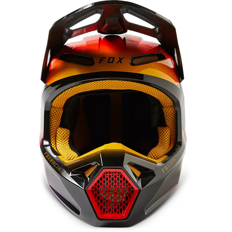 Casco Moto V1 Toxsyk Negro/Amarillo Fox - Rideshop