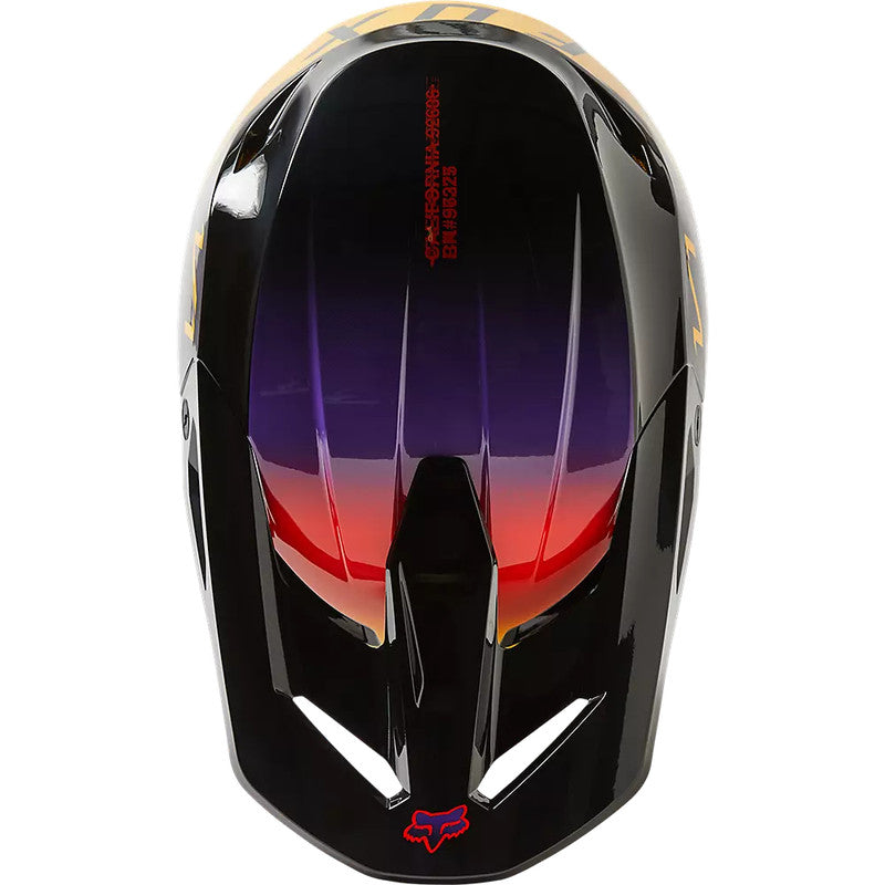 Casco Moto V1 Toxsyk Negro/Amarillo Fox - Rideshop