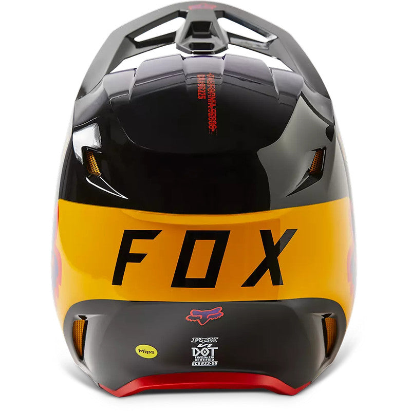 Casco Moto V1 Toxsyk Negro/Amarillo Fox - Rideshop