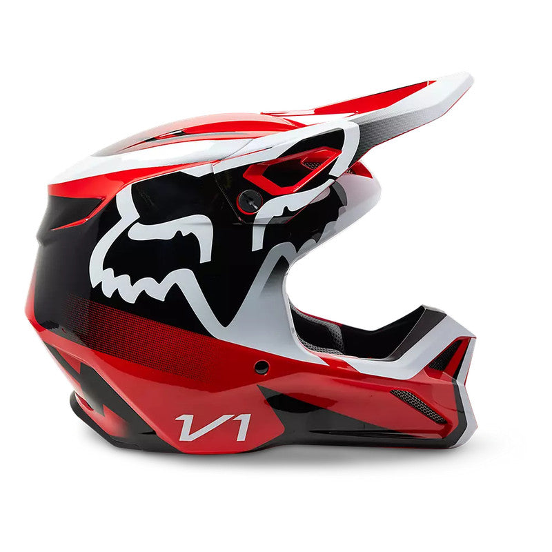 Casco Moto V1 Leed Rojo Fox - Rideshop