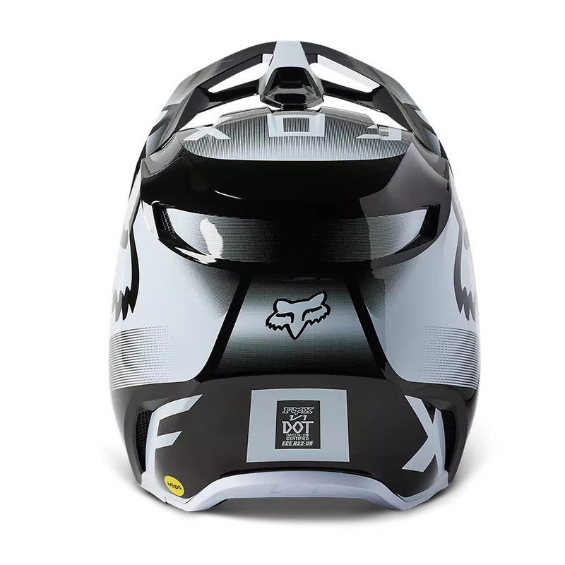 Casco Moto Niño V1 Leed Blanco/Negro Fox - Rideshop