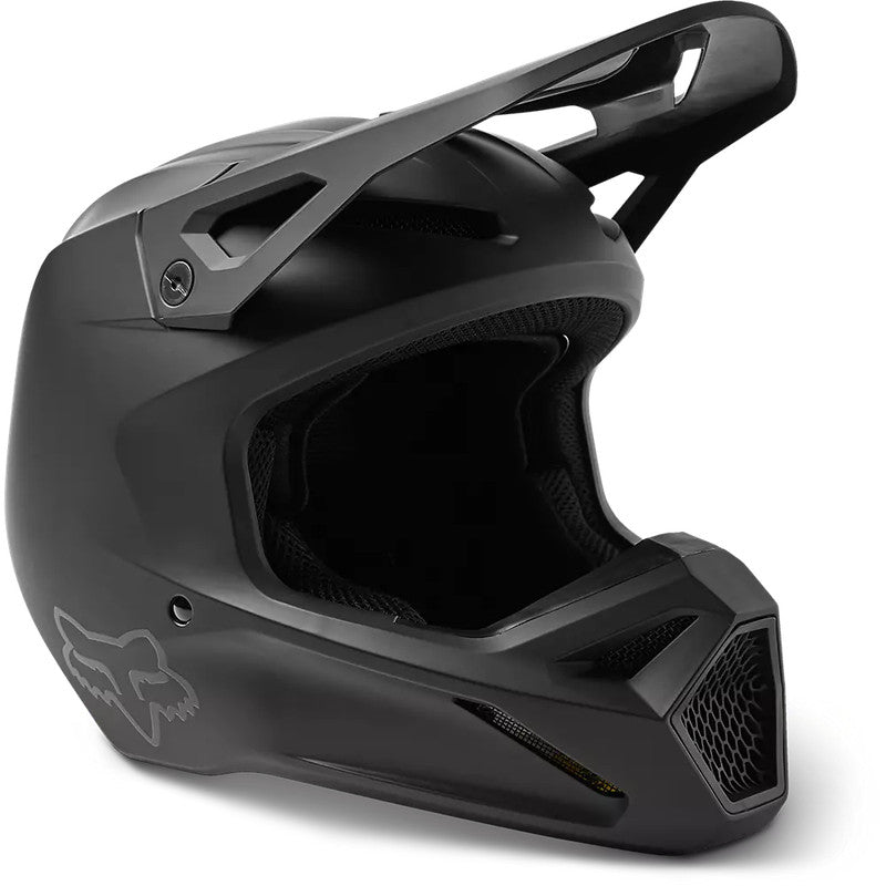 Casco Moto V1 Solid Negro Mate Fox - Rideshop