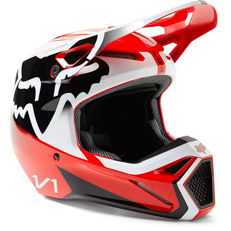 Casco Moto V1 Leed Rojo Fox - Rideshop