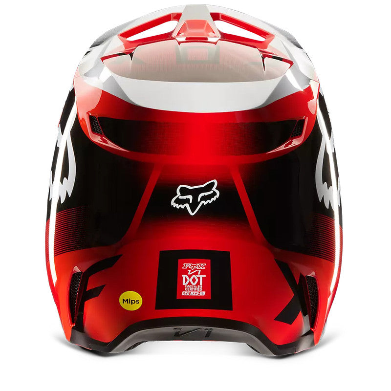 Casco Moto V1 Leed Rojo Fox - Rideshop