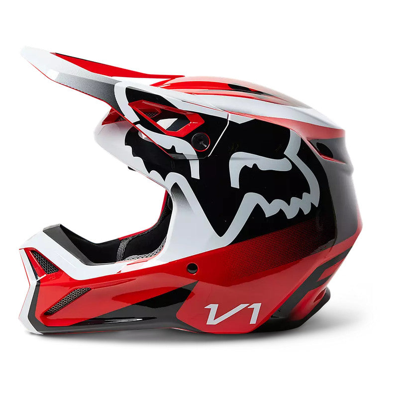 Casco Moto V1 Leed Rojo Fox - Rideshop