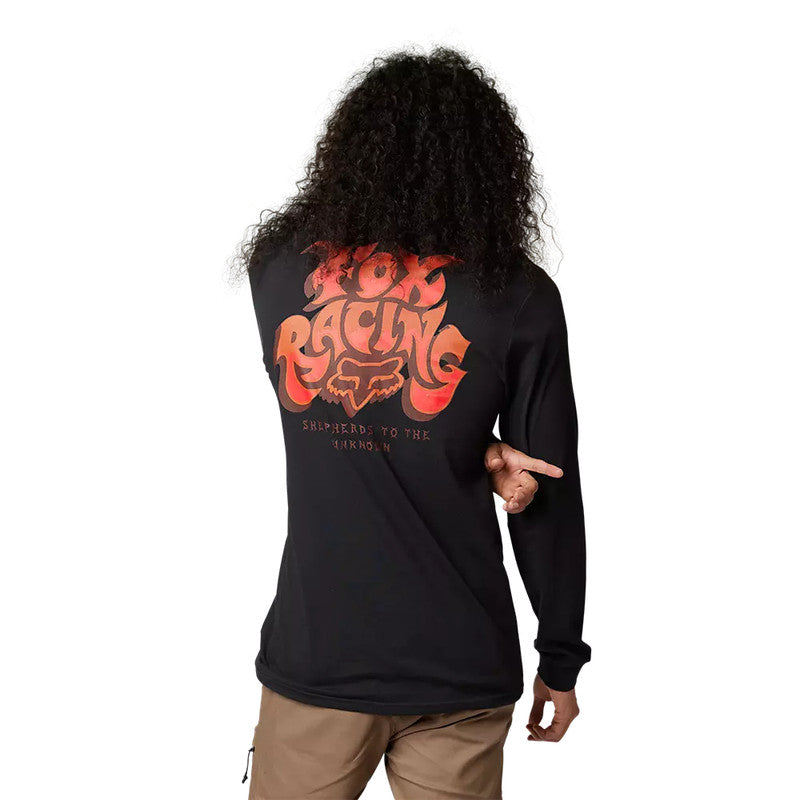 Polera Lifestyle Manga Larga Colel Negro Fox - Rideshop
