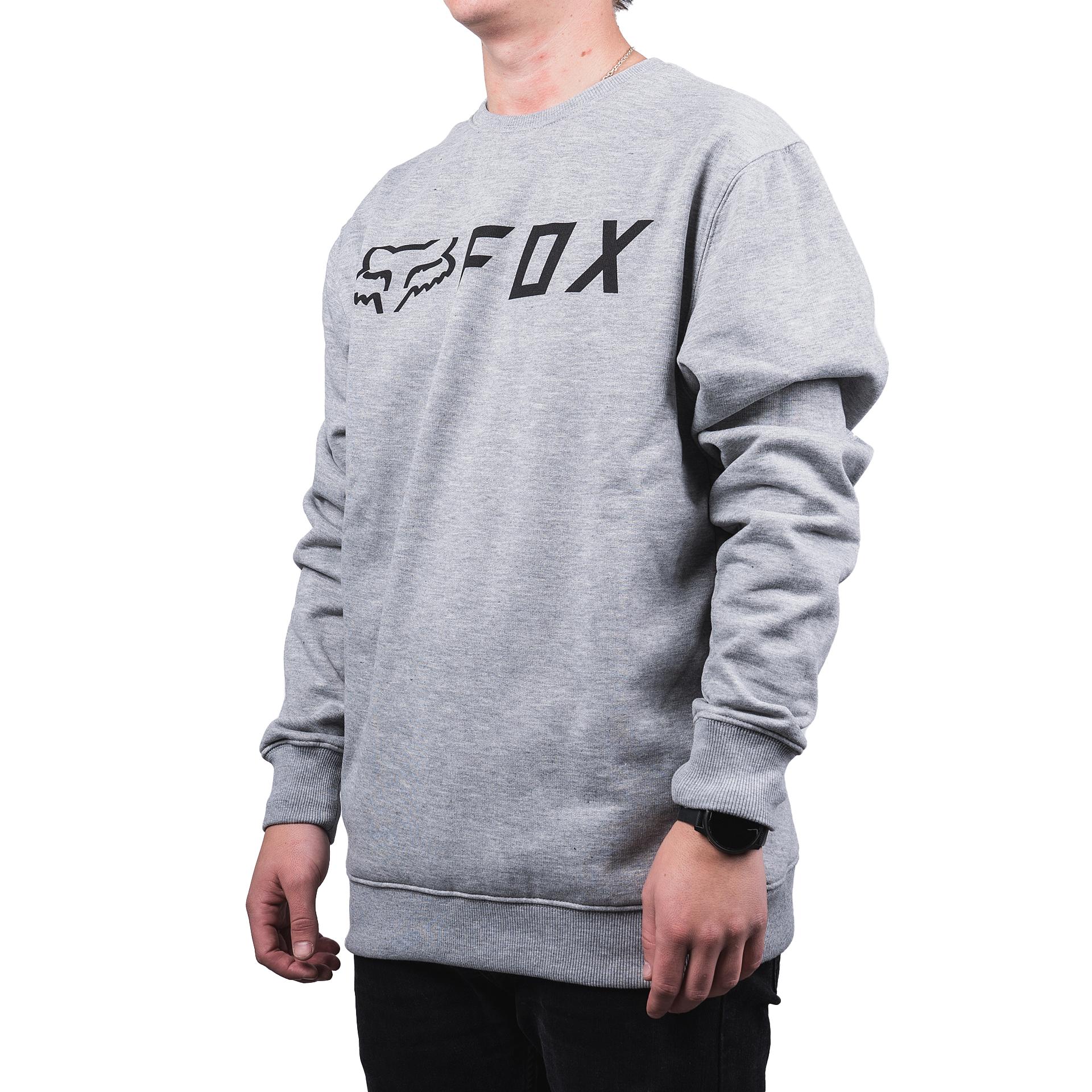 Poleron Lifestyle Refract Crew Gris Fox