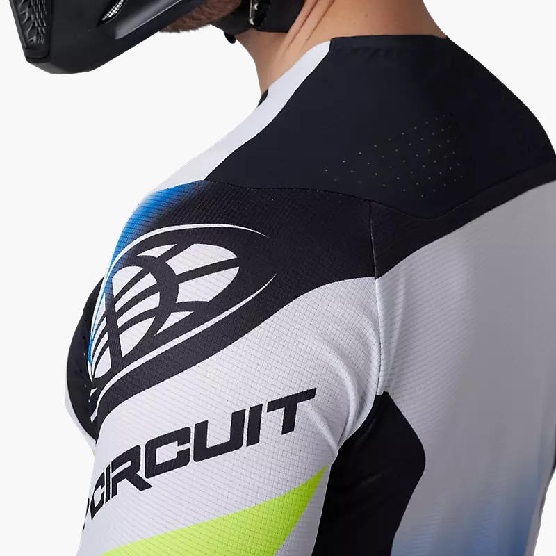 Polera Moto Flexair Pro Circuit Foyl Negro/Blanco Fox