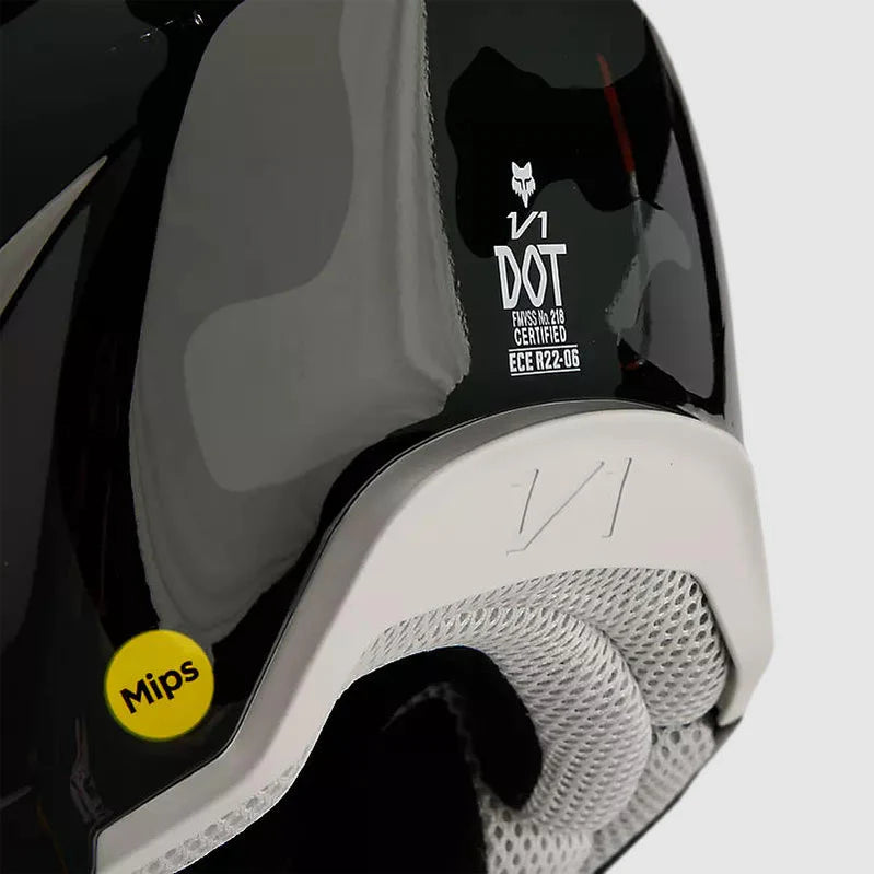 Casco Moto V1 Fox BNKR Negro