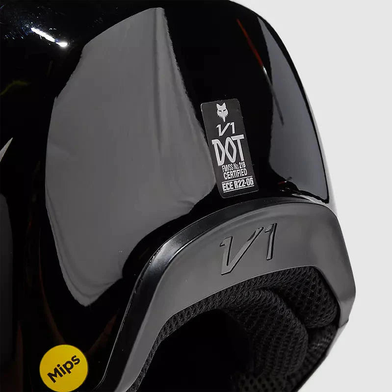 Casco Moto Fox V1 Solid Negro