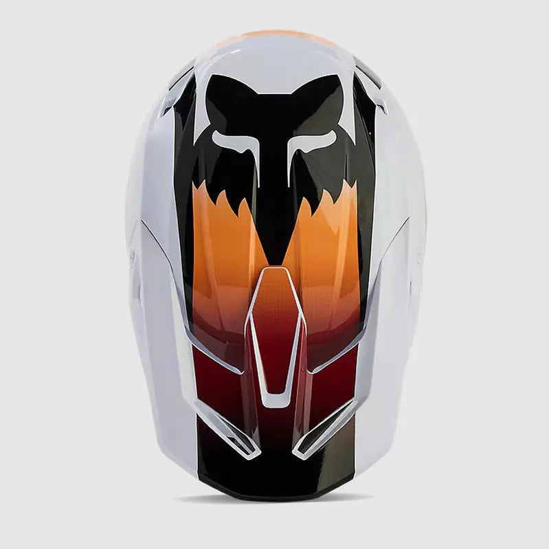 Casco Moto Fox V1 Flora Blanco/Negro