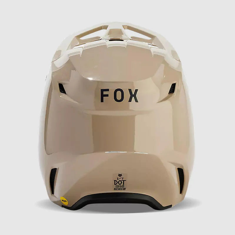 Casco Moto Fox V1 Solid Cafe Claro