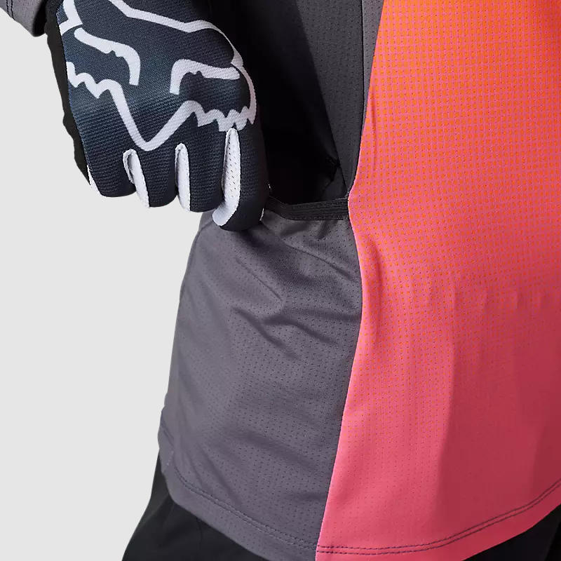 Polera Moto Mujer Ranger Drive Krux SXS Con Cuello Naranjo Fox