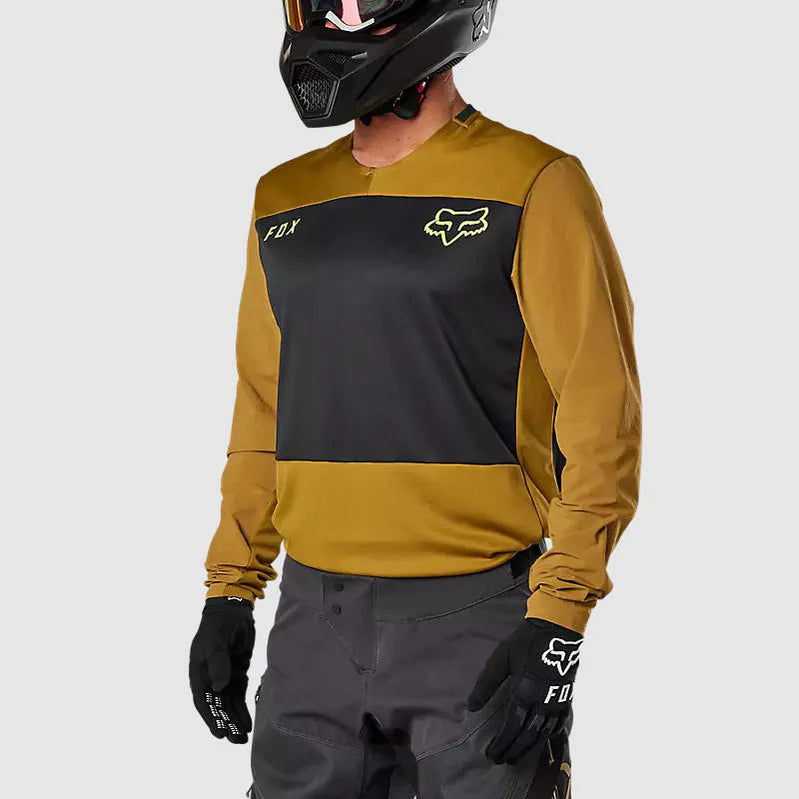 Polera Moto Fox Defend Offroad Camel