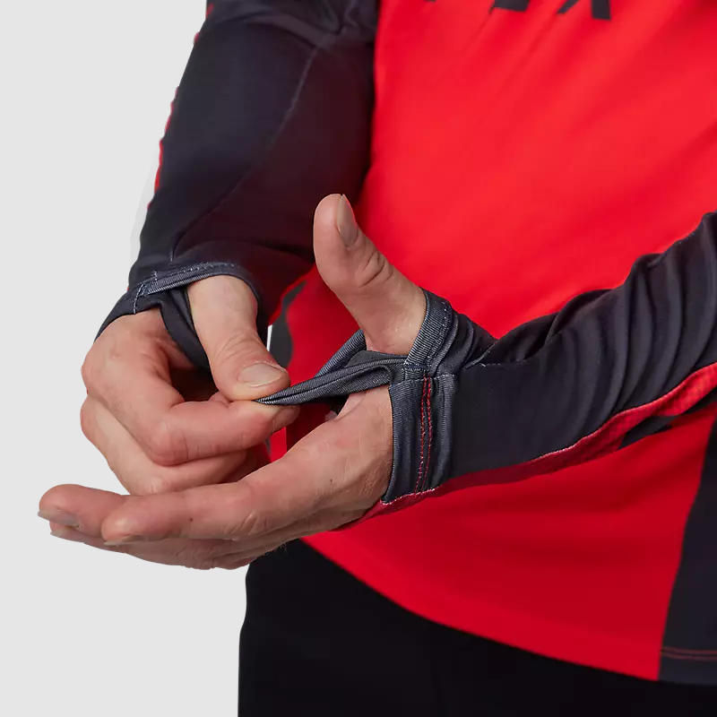 Polera Moto Ranger Drive Krux SXS Con Cuello Rojo Fox