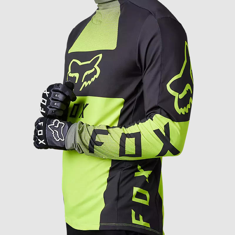 Polera Moto Ranger Drive Krux SXS Con Cuello Amarillo Fluor Fox