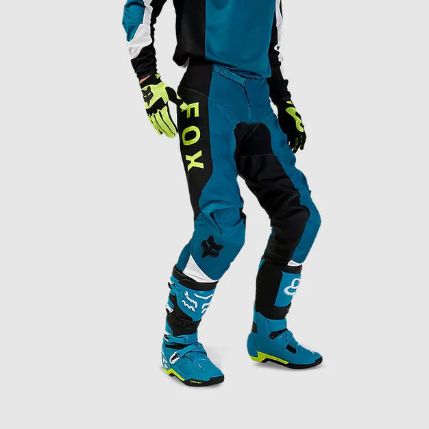 Pantalon Moto 180 Nitro Azul Petroleo Fox - Rideshop