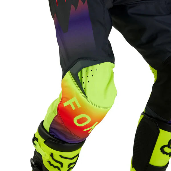 Pantalon Moto Fox 180 Flora Negro/Amarillo - Rideshop