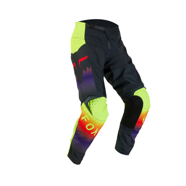 Pantalon Moto Fox 180 Flora Negro/Amarillo - Rideshop