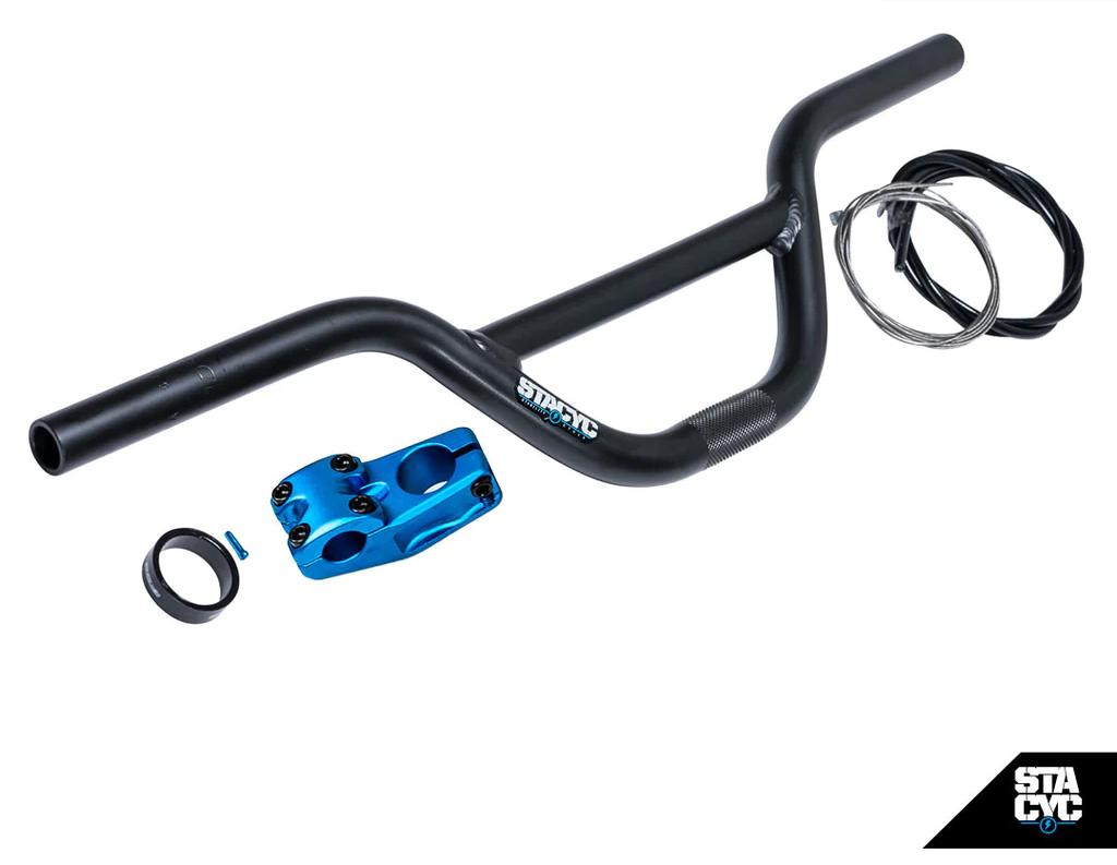 Kit Moto Electrica Manubrio y Tee 19mm Celeste Stacyc